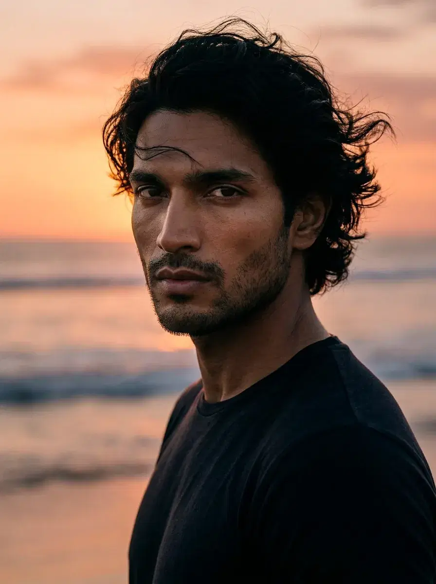 AI LinkedIn headshot — sunset Silhouette Shot