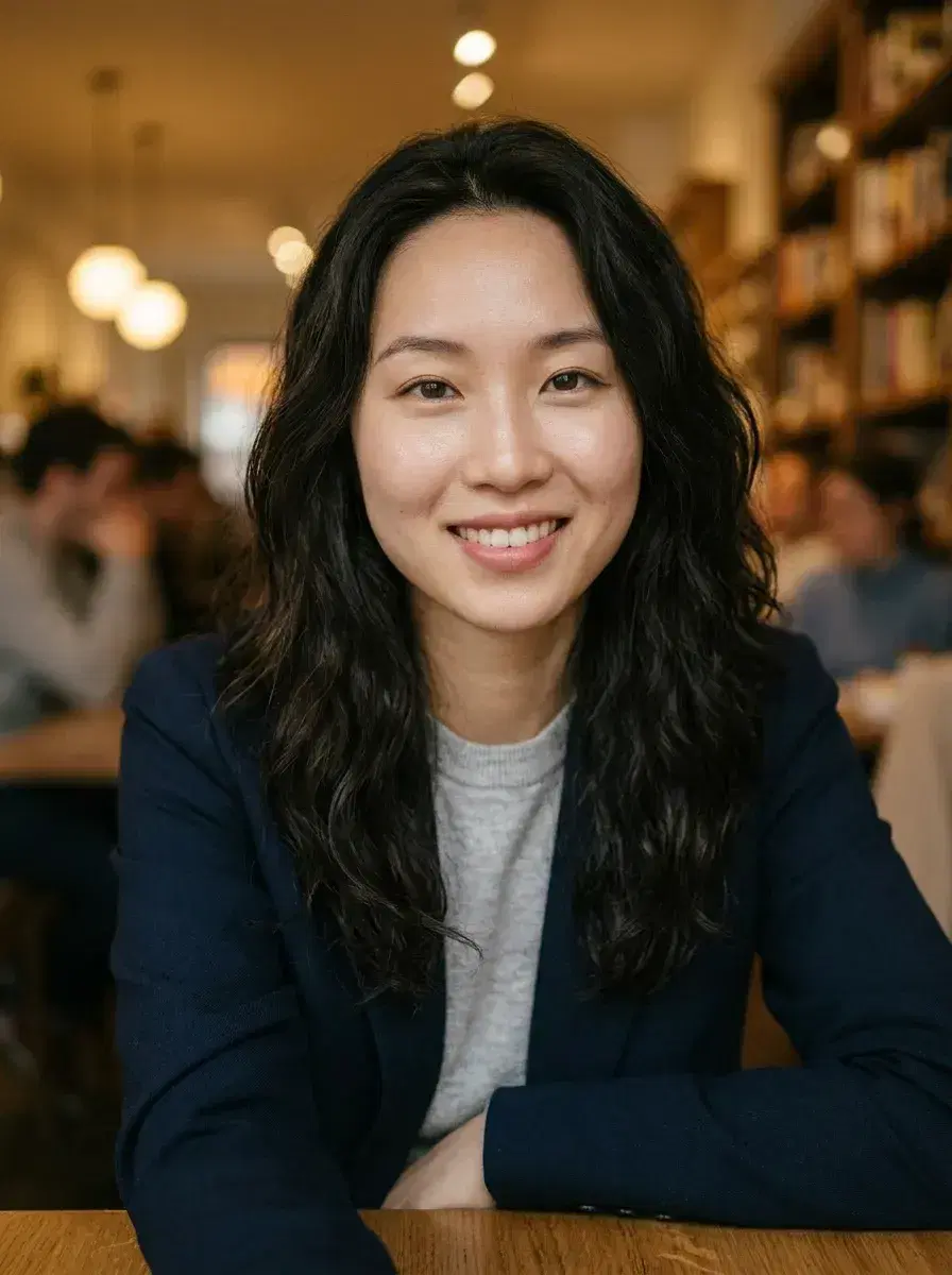 AI AI Dating Photos — Match-Ready Portraits — Close-up coffeehouse portrait with an inviting smile — AI Hinge photo