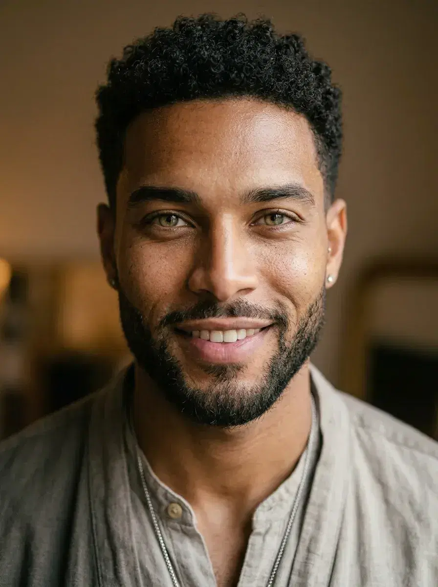 AI AI Dating Photos — Match-Ready Portraits — Close-up portrait with natural light and genuine smile — AI Tinder photo