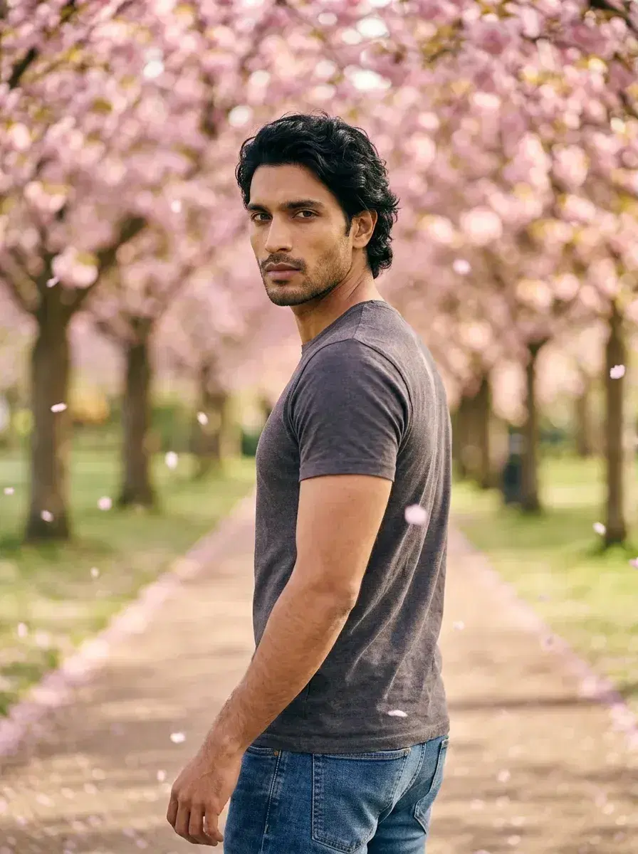 AI AI Photo Dump — Effortless Summer Vibes — Three-quarter AI photo dump shot in a golden sunflower field