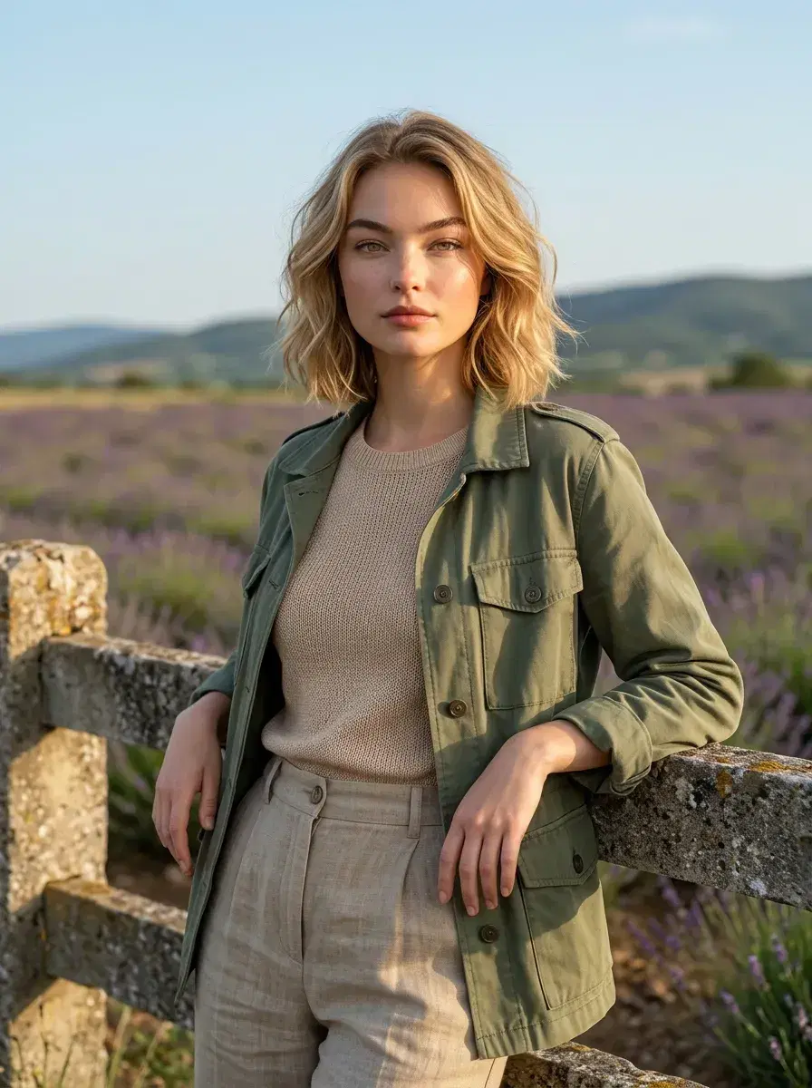 AI AI Spring Photos — Bloom Beautifully — Person in a lavender field for an AI-generated spring portrait