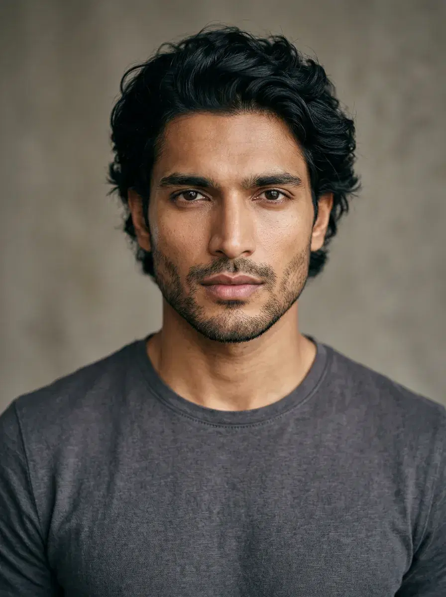 Clear portrait photo for AI Christmas photo generation