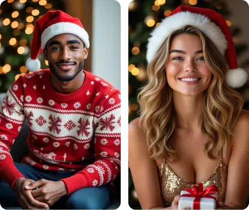 Selecting Christmas and holiday style options