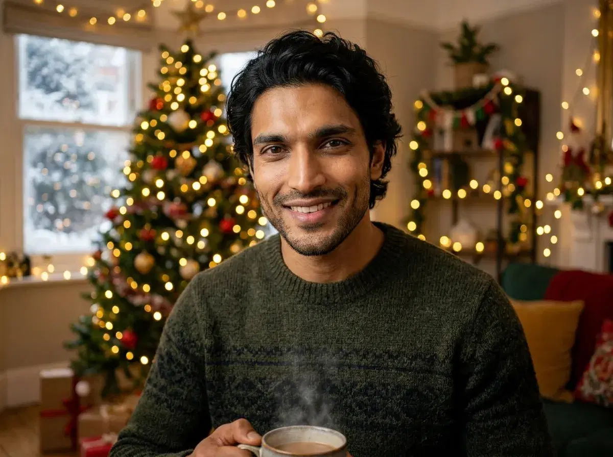 Customizing Christmas background and festive settings