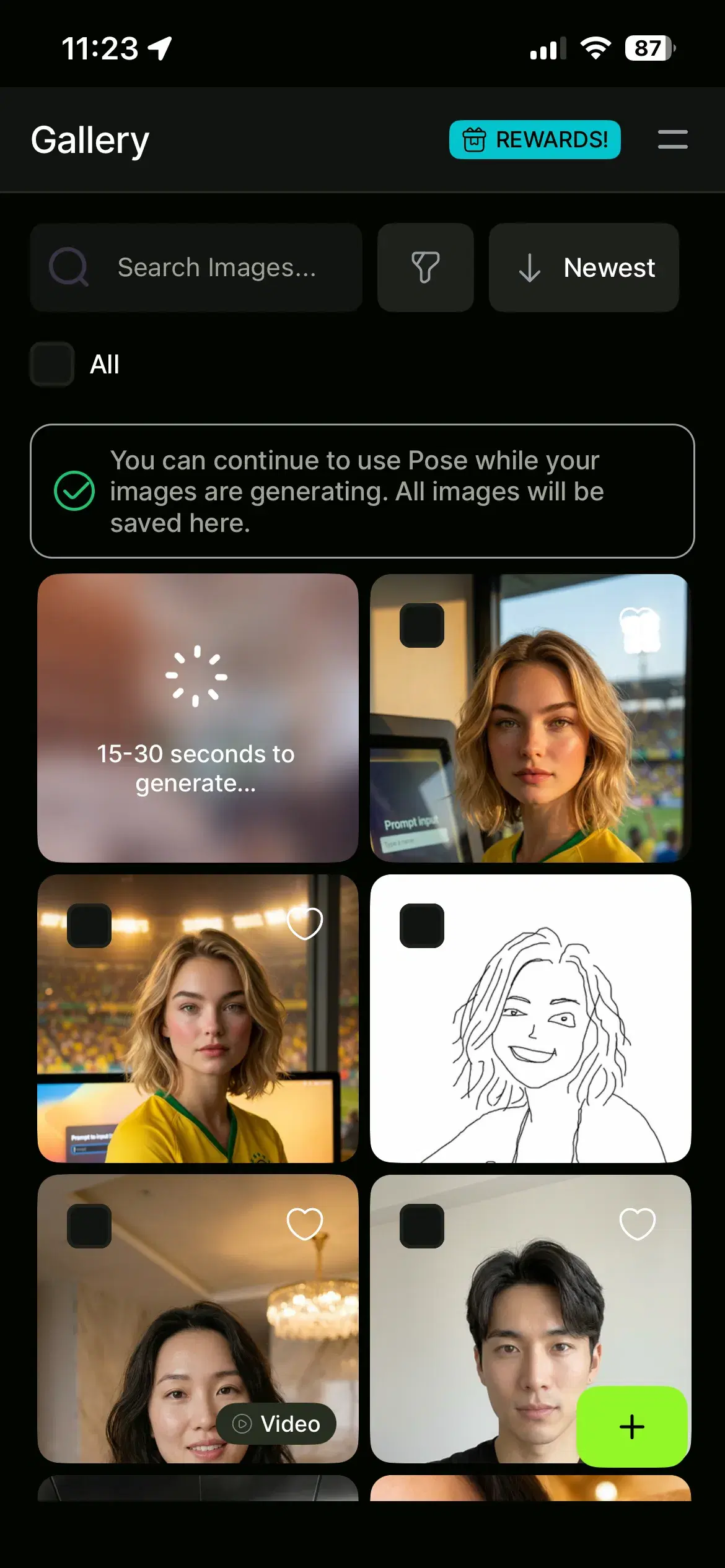 Pose AI generating professional LinkedIn headshots in 5-10 seconds