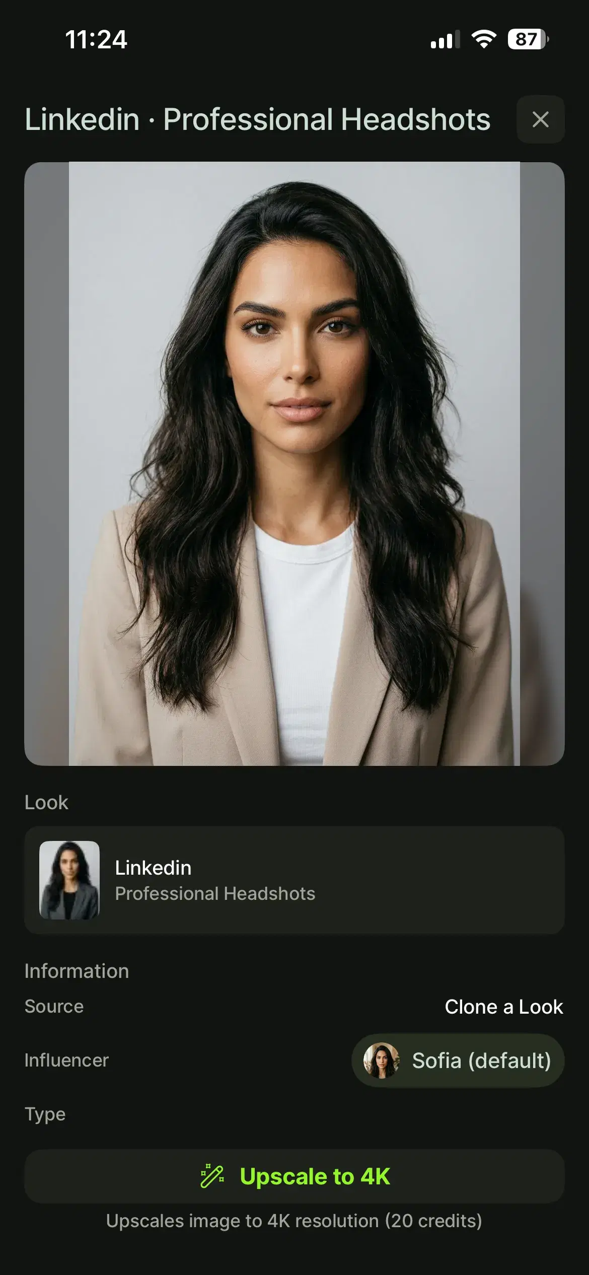 Setting and downloading the favorite headshot as a LinkedIn profile photo
