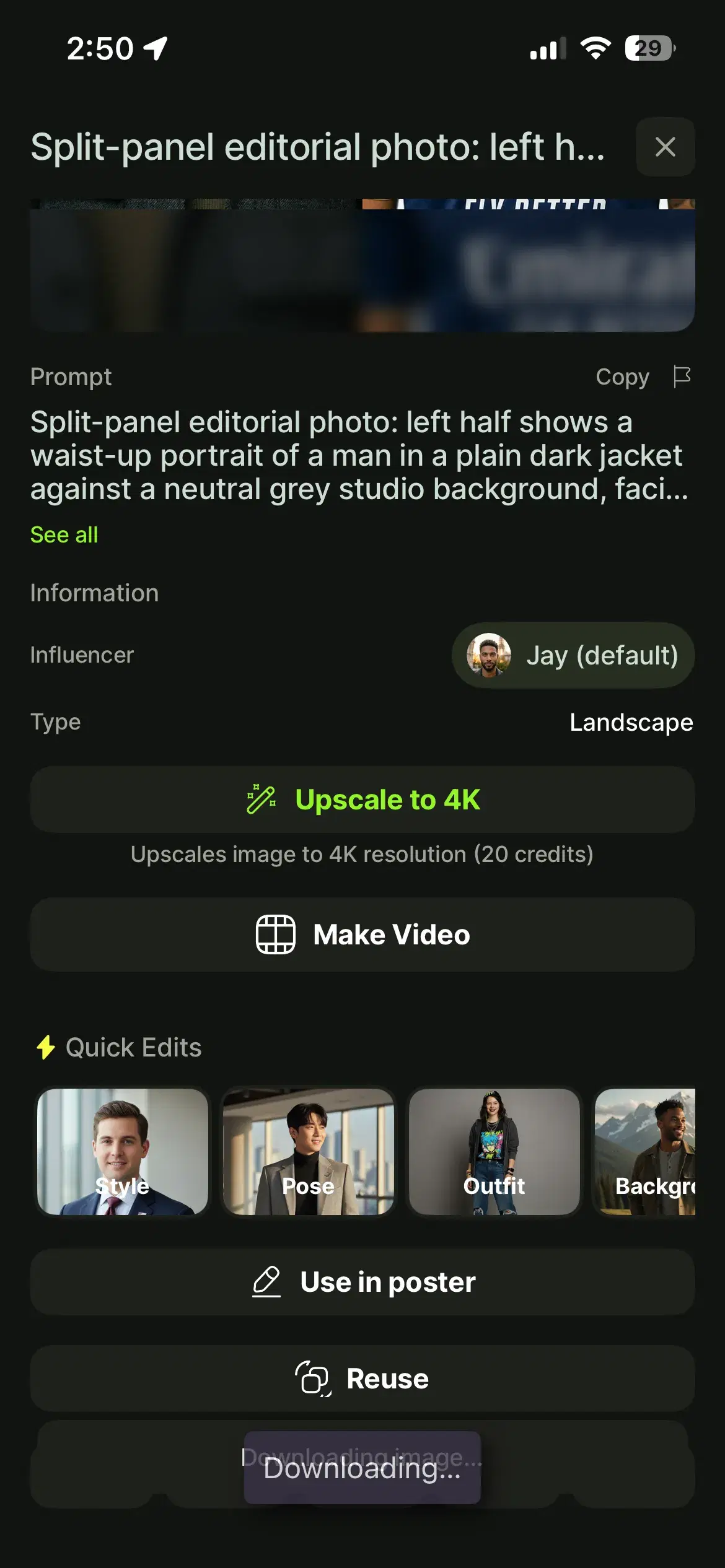 Export jersey still or animate a reveal in Video Studio