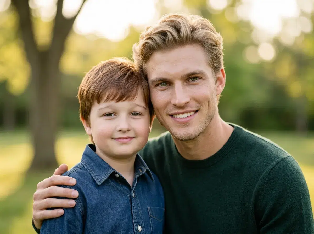 Dad-and-kid portrait
