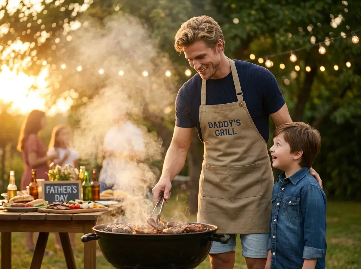 Dad at the BBQ