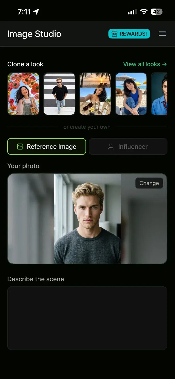 Upload dad's selfies