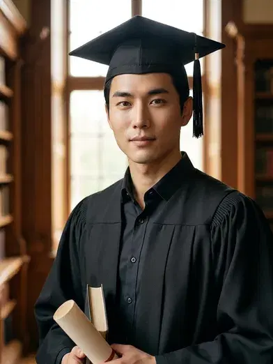 Library books-and-graduation theme