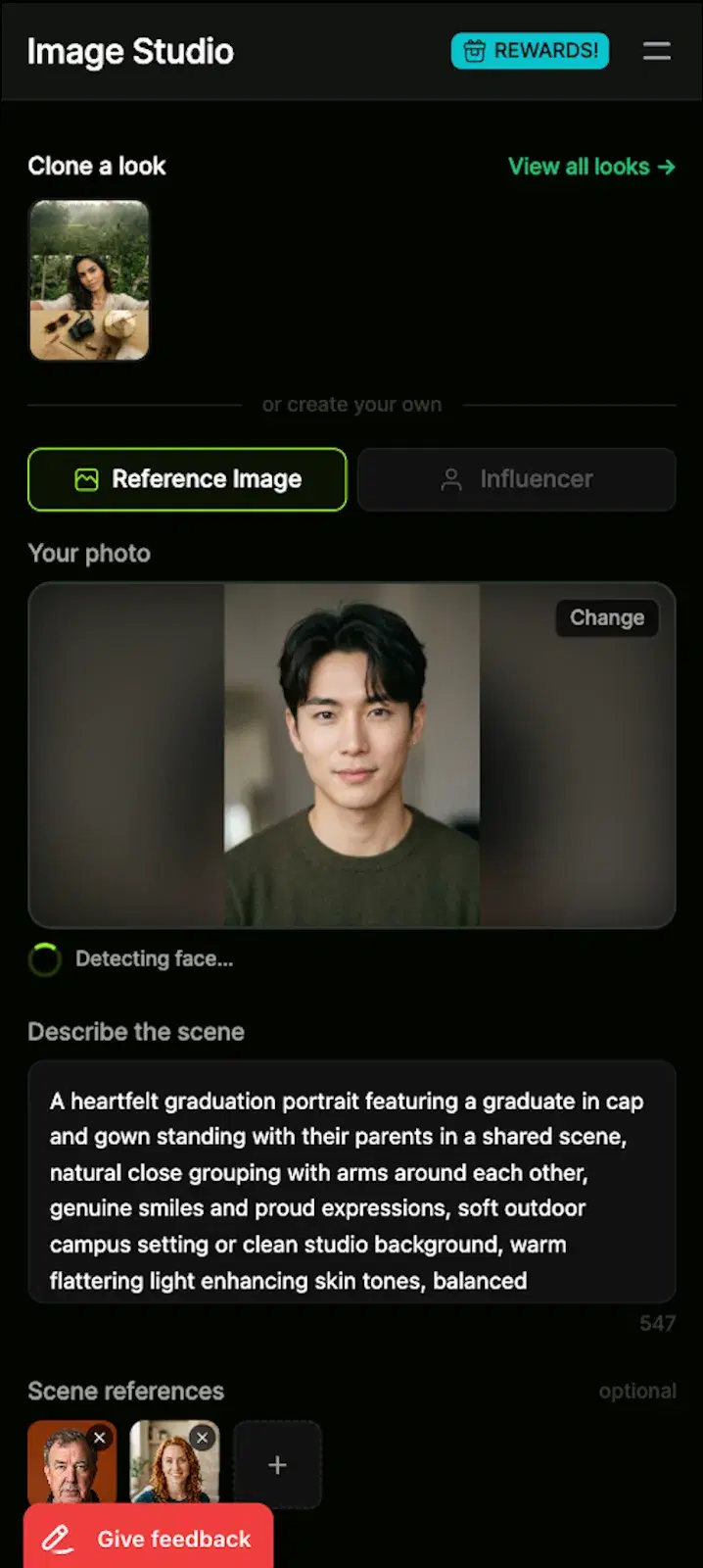 Confirm face assignment