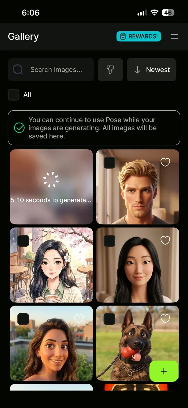 Wait about 2 minutes for generation