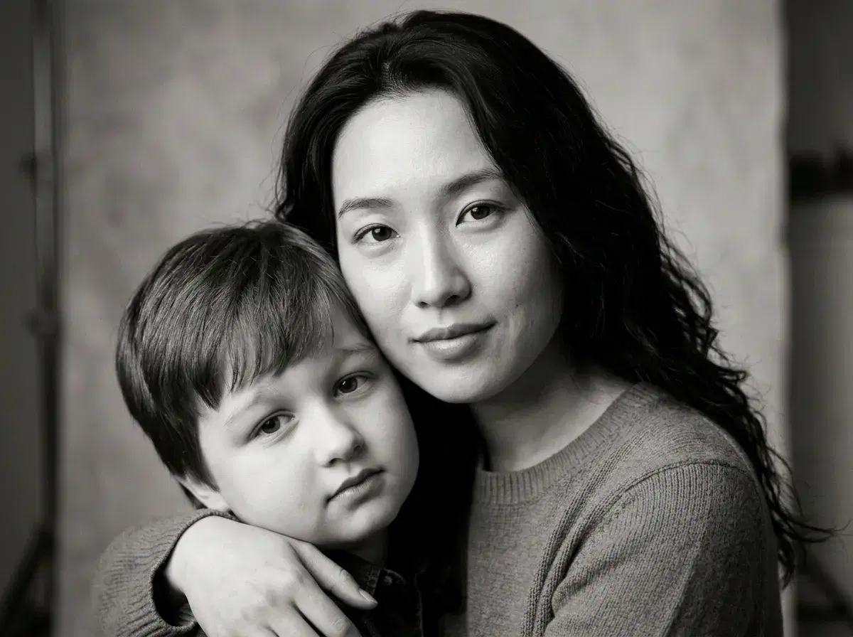 Black-and-white classic portrait