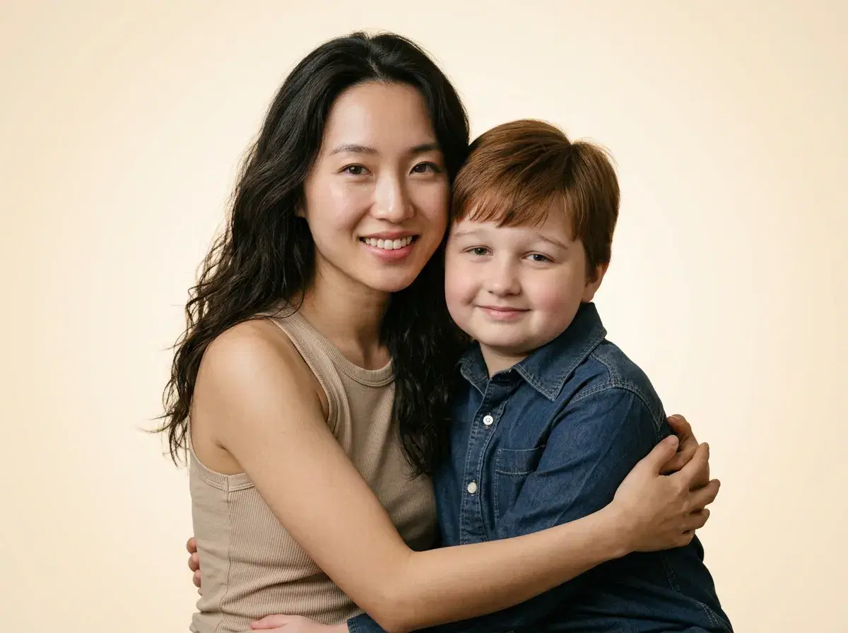 Mother's Day greeting card scene