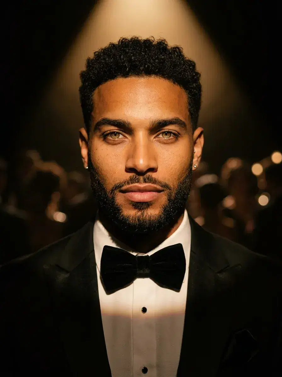 AI AI 1920s Photos — Roaring Twenties Portraits — Dramatic close-up 1920s portrait with chiaroscuro spotlight lighting