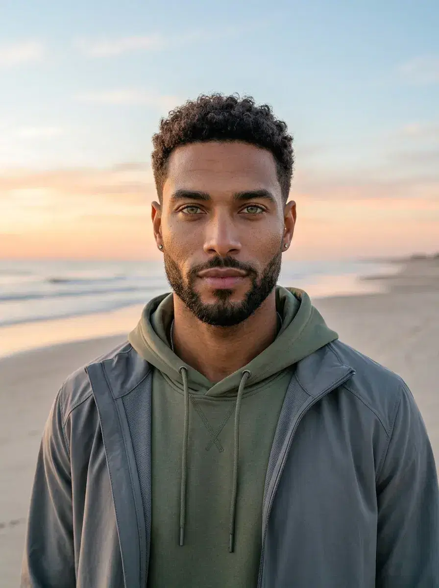 AI AI Aesthetic Photo Dump — Summer Vibes — Sunrise beach portrait for an AI aesthetic summer photo dump