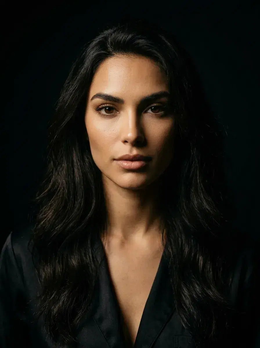 AI AI Boudoir Photos — Timeless Portraits — Dramatic chiaroscuro close-up portrait — AI boudoir photo