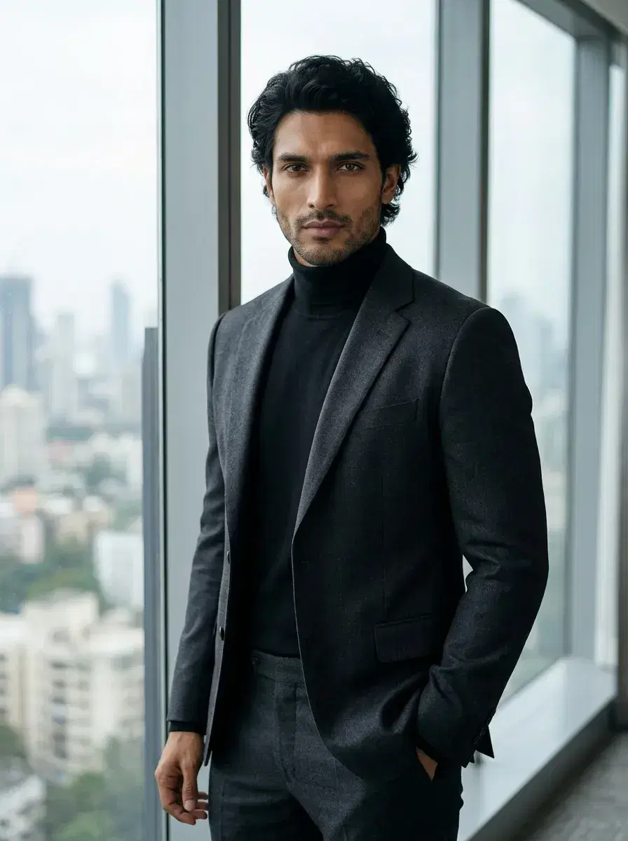 AI AI CEO LinkedIn Photos — Look Authoritative — AI CEO LinkedIn photo beside high-rise office window