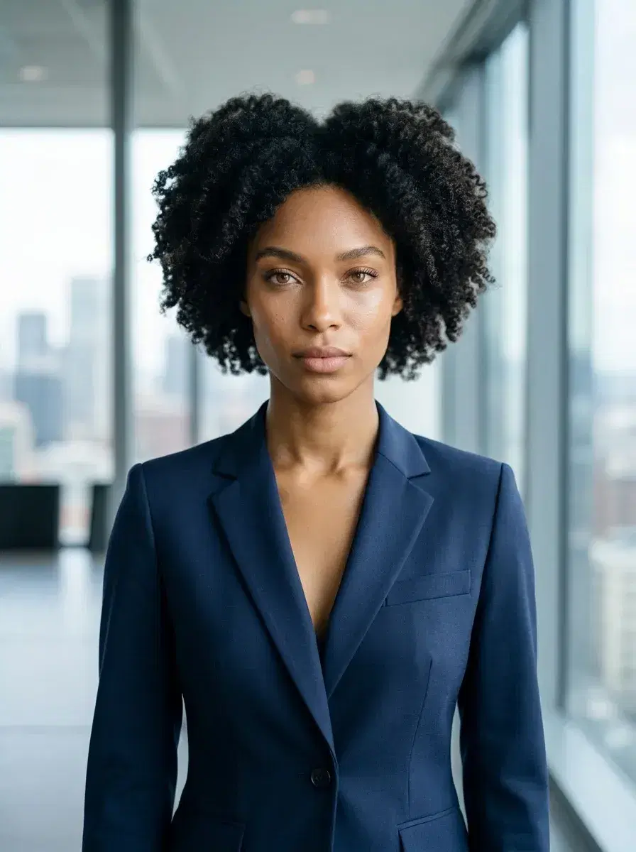 AI AI CEO LinkedIn Photos — Look Authoritative — AI CEO LinkedIn photo in glass boardroom with city skyline