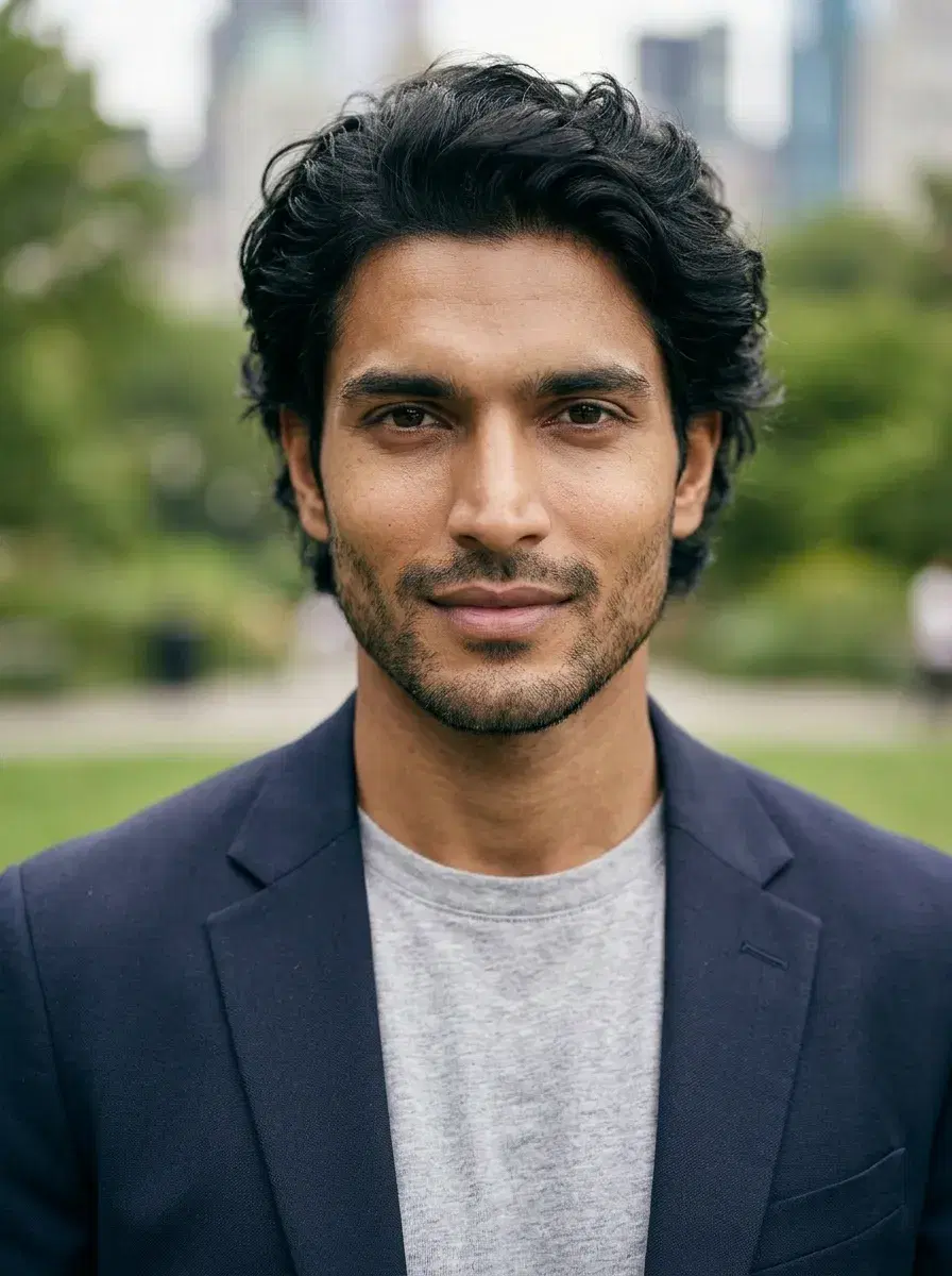 AI Dating Profile — rooftop night shot (premium lifestyle)