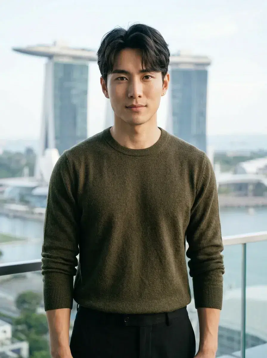 AI AI Digital Nomad Photos — Instant Wanderlust — AI digital nomad photo in Singapore high-rise co-working space