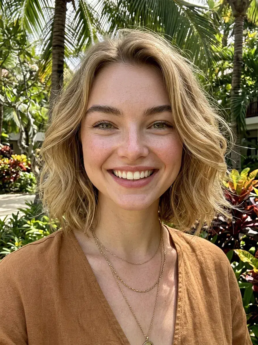 AI AI Fashion Photography — Studio Looks — AI fashion photography tropical resort lifestyle portrait