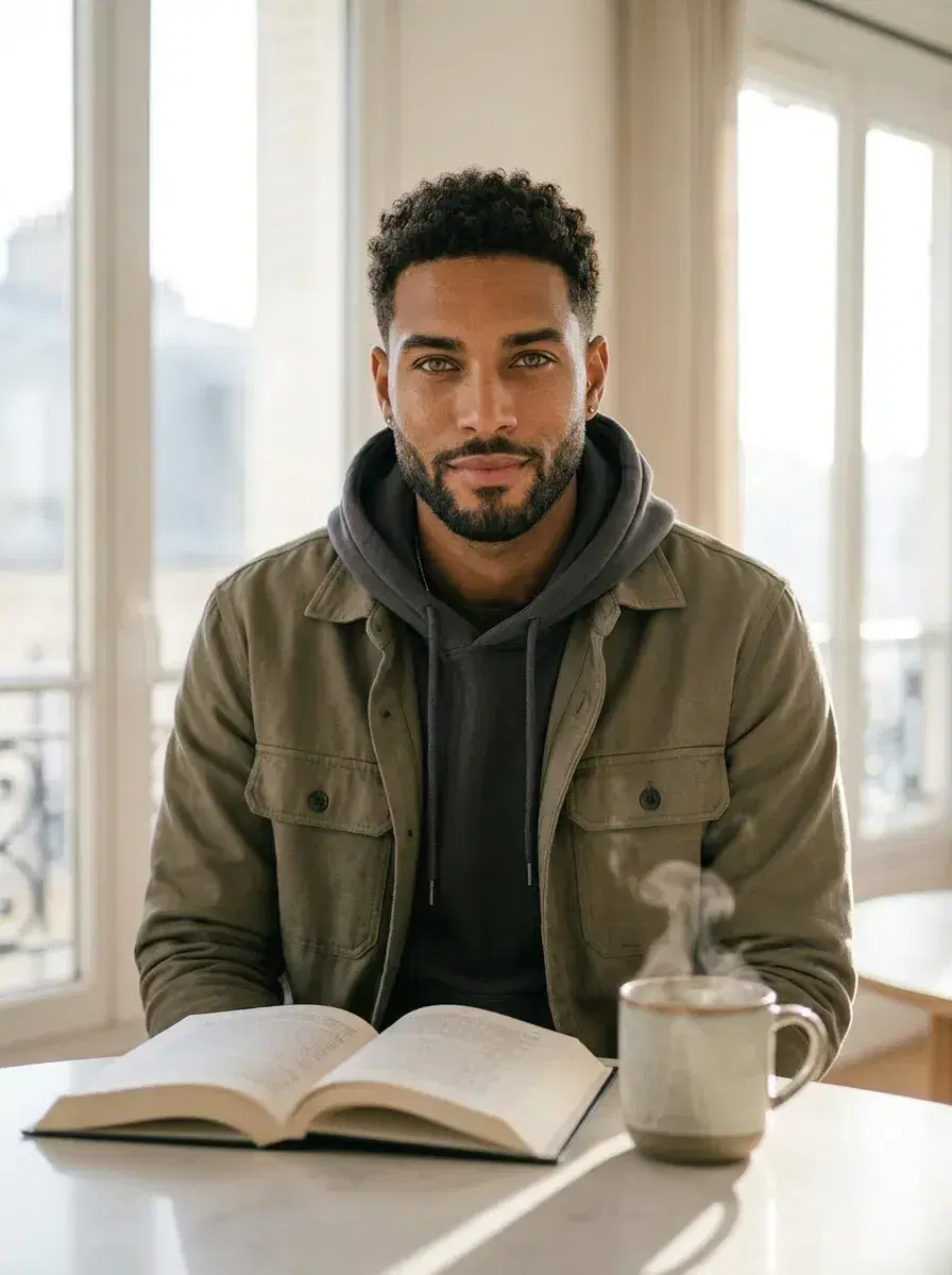 AI AI February Photos — Winter Romance Vibes — Close-up portrait in snow for moody February aesthetic