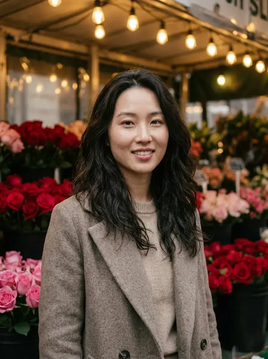 AI AI February Photos — Winter Romance Vibes — Person in winter outfit on snowy European street for February photos