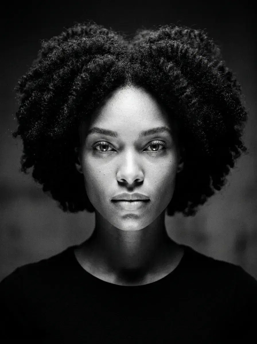 AI AI Film Noir Portraits — Dark & Cinematic — Close-up AI film noir portrait with dramatic under-lighting in an interrogation room