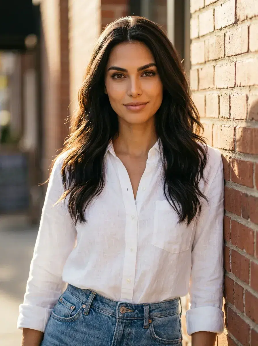 AI AI Hinge Photos — Match-Ready Portraits — Person with a relaxed confident smile in a sunny urban setting — ideal AI Hinge photo