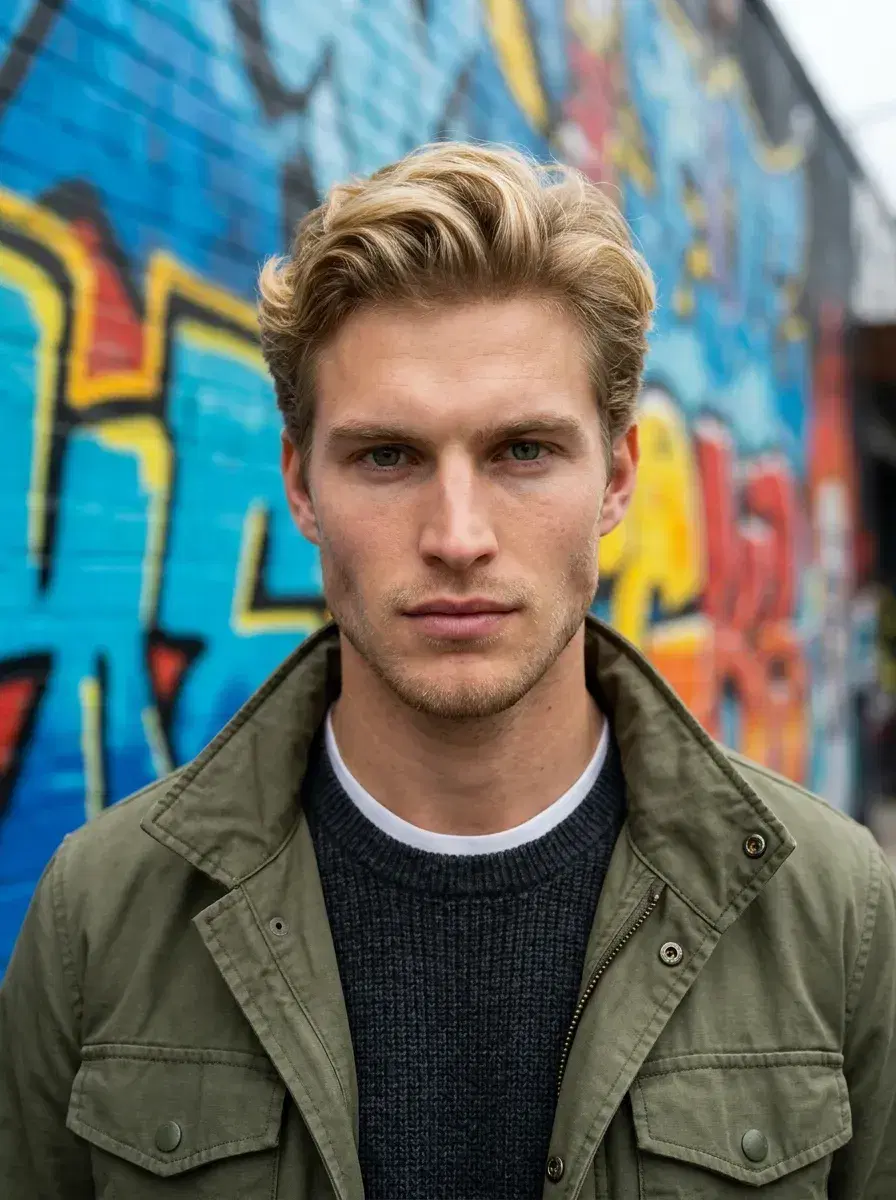 AI AI Influencer Story Photos — Scroll-Stop Content — AI influencer story photo in front of a Brooklyn graffiti mural in layered street style