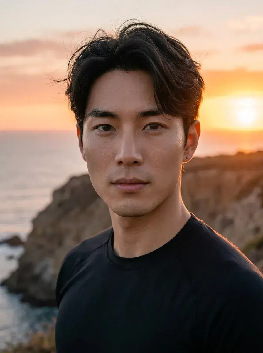 AI AI Instagram Photos — Feed-Ready Looks — Person on coastal cliff at golden hour for AI Instagram photo