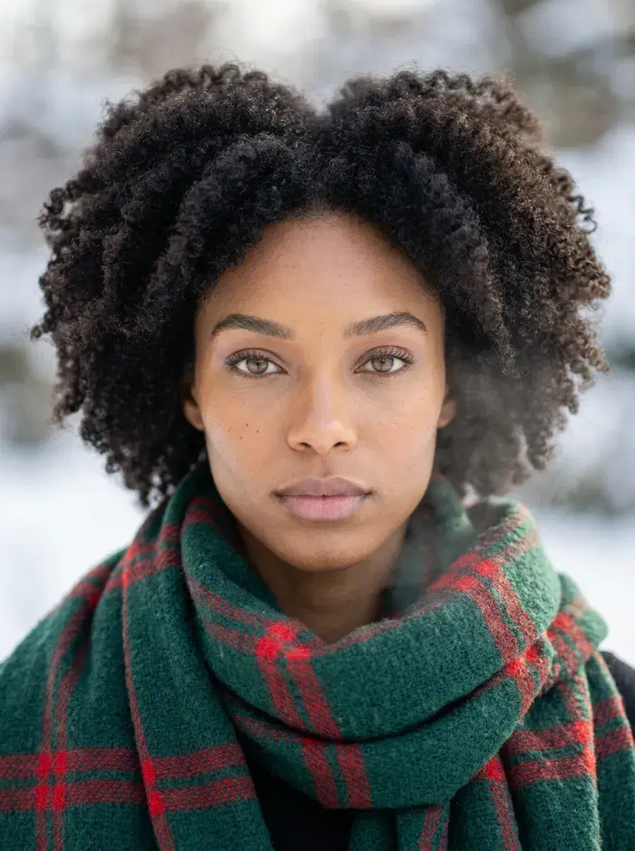 AI AI January Photo Dump — Winter Vibes — Person in ribbed sweater with bare branch shadows on a white wall — AI January photo dump