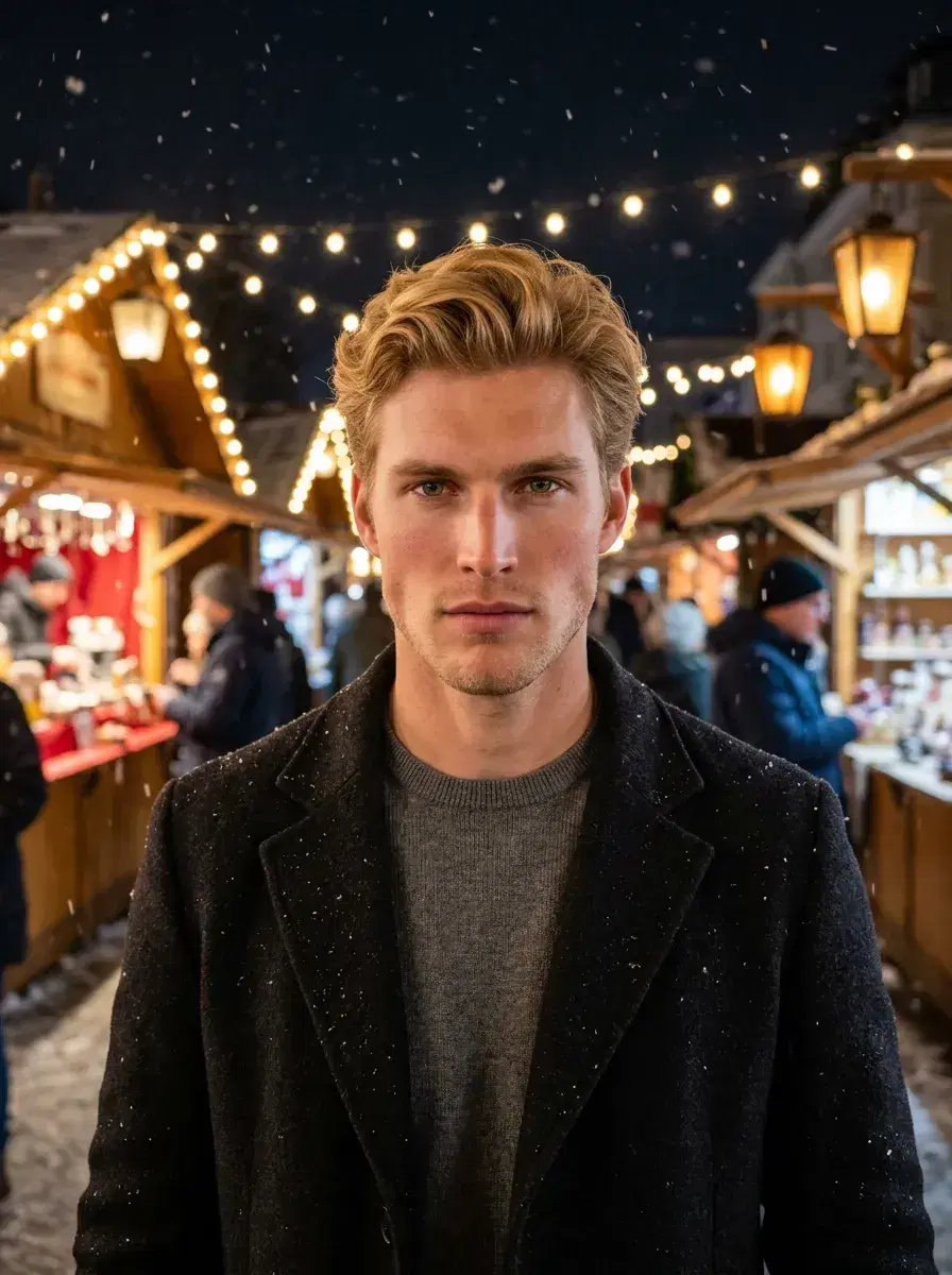 AI AI January Photo Dump — Winter Vibes — Person on snowy rooftop terrace overlooking a winter city skyline — AI January photo dump