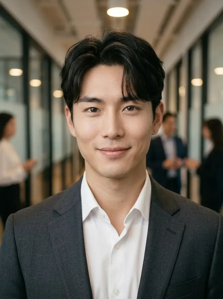 AI LinkedIn headshot — bright studio, smart casual outfit, generated by Pose AI