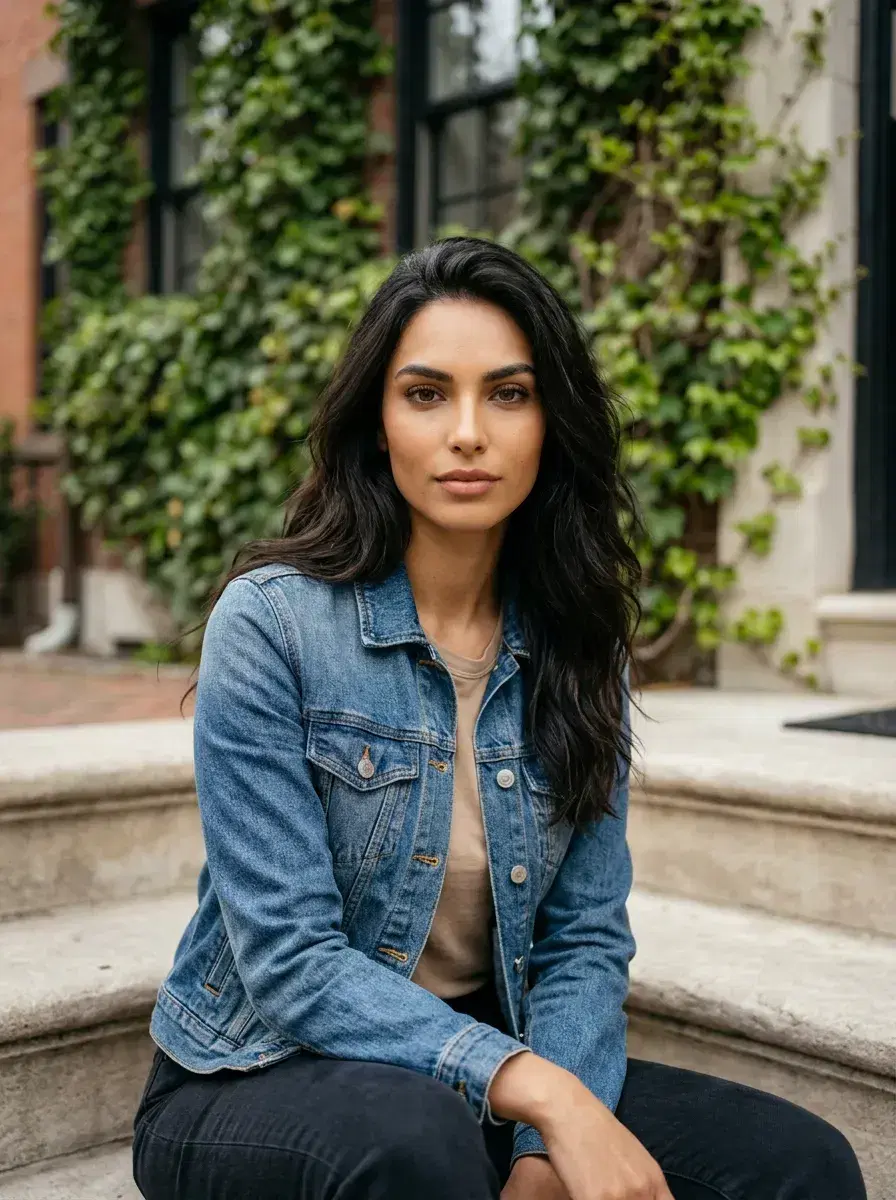 AI AI March Photo Dump — Spring Vibes — Person on ivy-covered townhouse steps for spring March photo dump