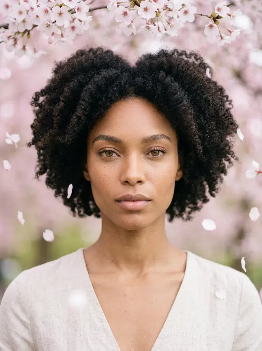 AI AI March Photo Dump — Spring Vibes — Person standing under cherry blossom tree in spring outfit for AI March photo dump