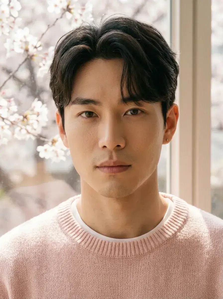 AI AI March Photo Dump — Spring Vibes — Close-up portrait with cherry blossom window light for March aesthetic photo dump