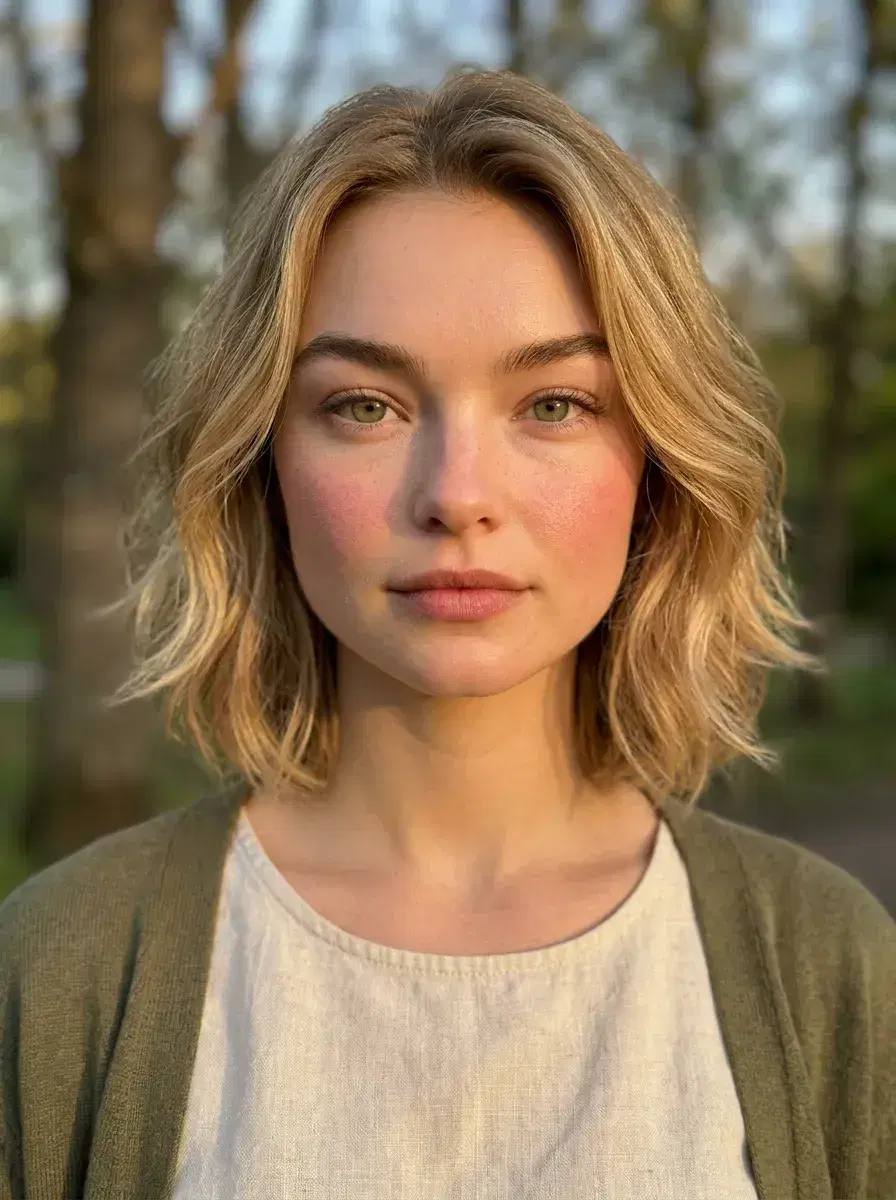 AI AI May Photo Dump — Spring Vibes — Warm May sunset close-up portrait for an AI May photo dump