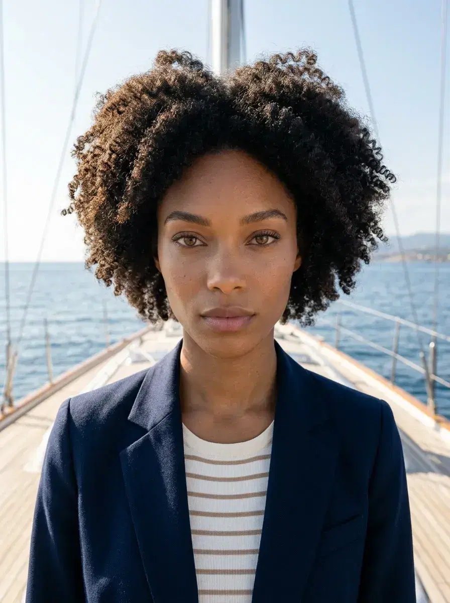 AI AI Old Money Aesthetic Photos — Pose AI — AI old money aesthetic photo — person on a private yacht deck in coastal light