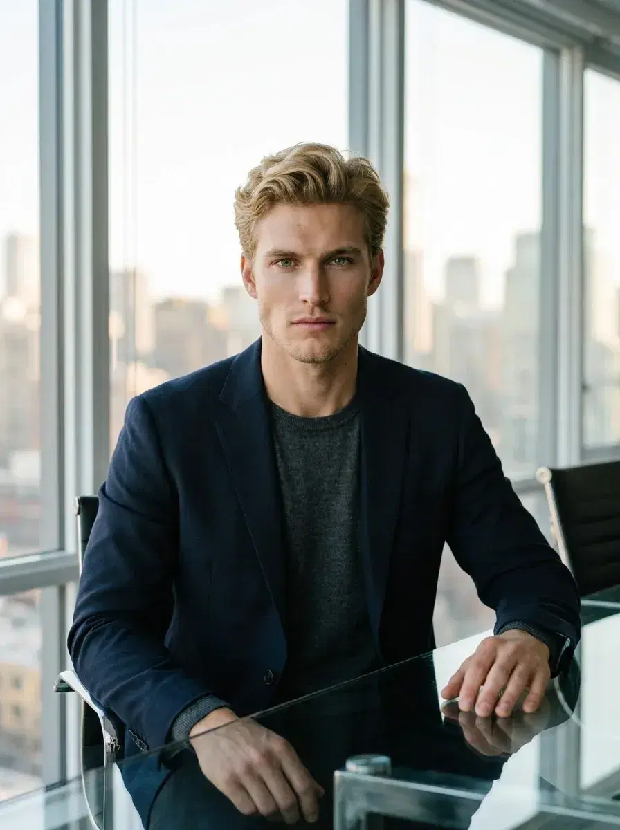 AI AI Professional Headshots — Studio Looks — AI professional headshot in modern office conference room setting