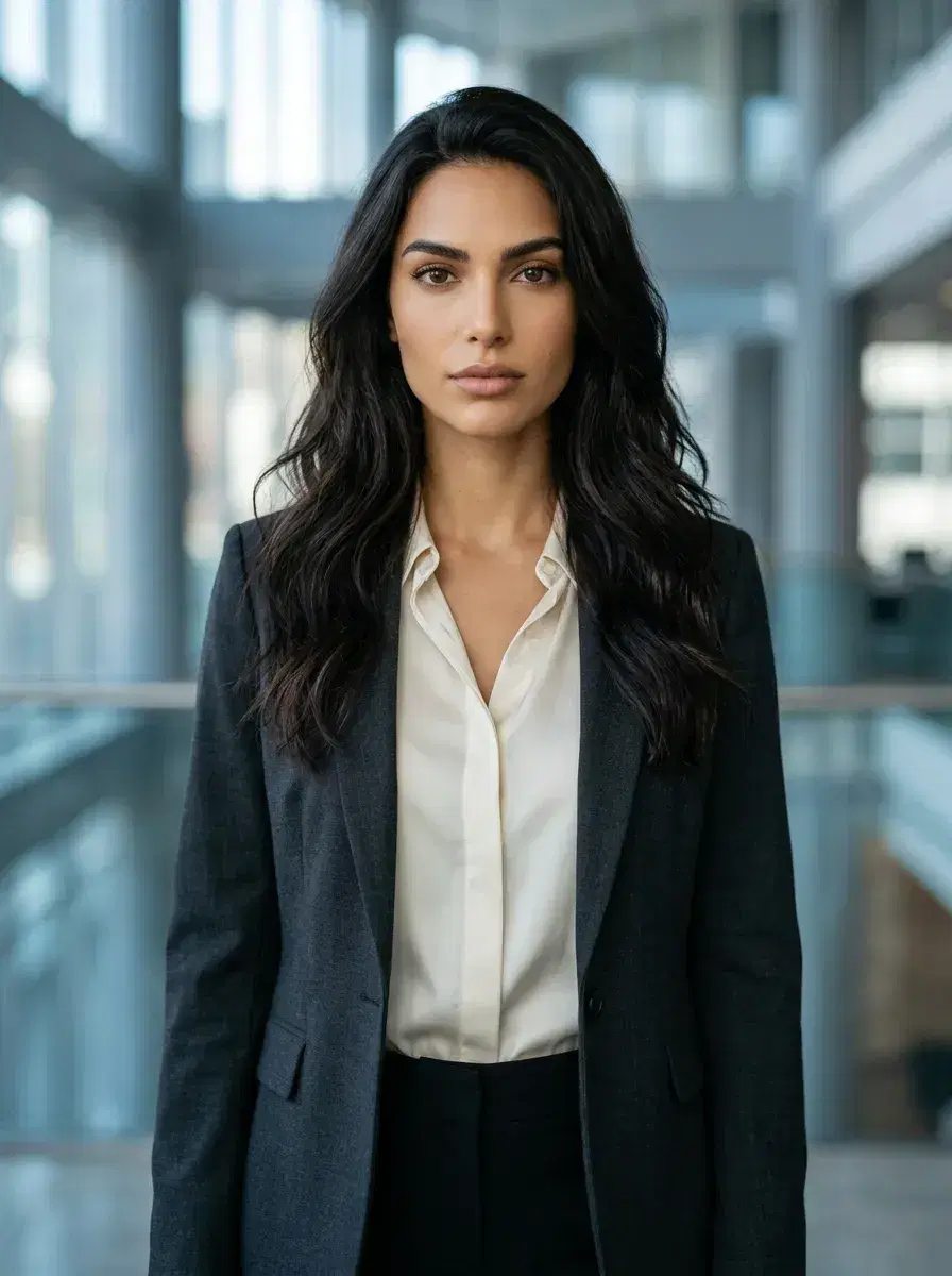 AI AI Profile Pictures — Look Iconic — AI profile picture in modern office setting with authoritative presence
