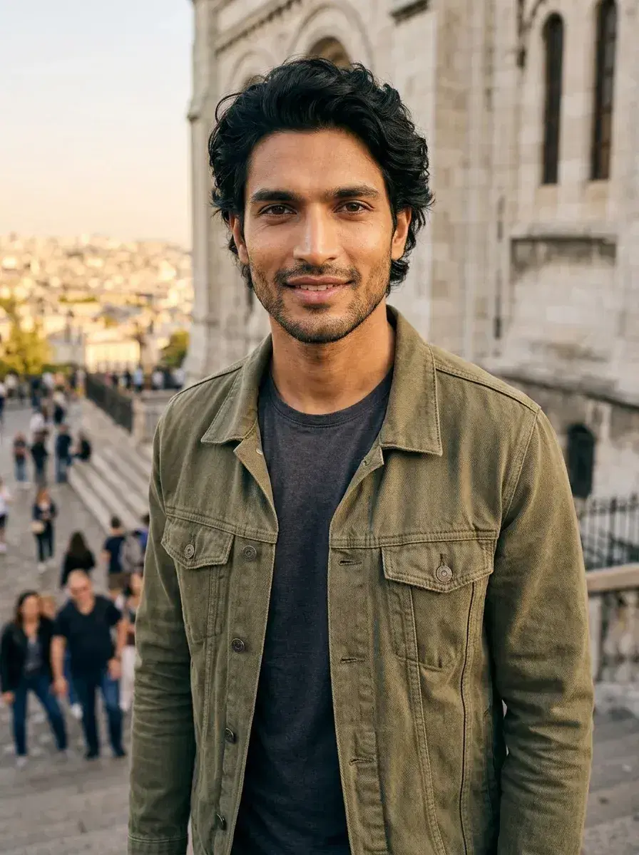 AI AI Solo Travel Photos — Instant Wanderlust — AI solo travel photo in Paris at golden hour