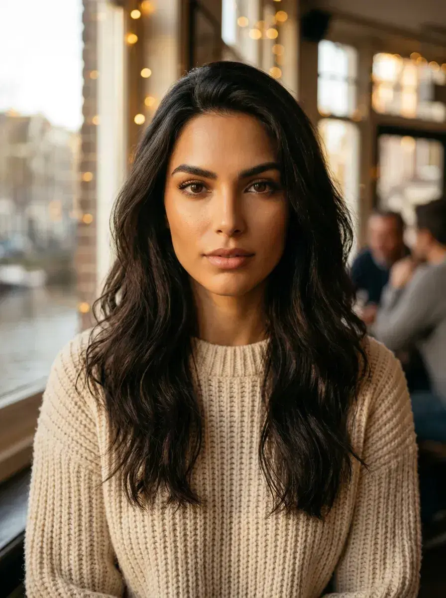 AI AI Solo Travel Photos — Instant Wanderlust — AI solo travel portrait in Amsterdam café