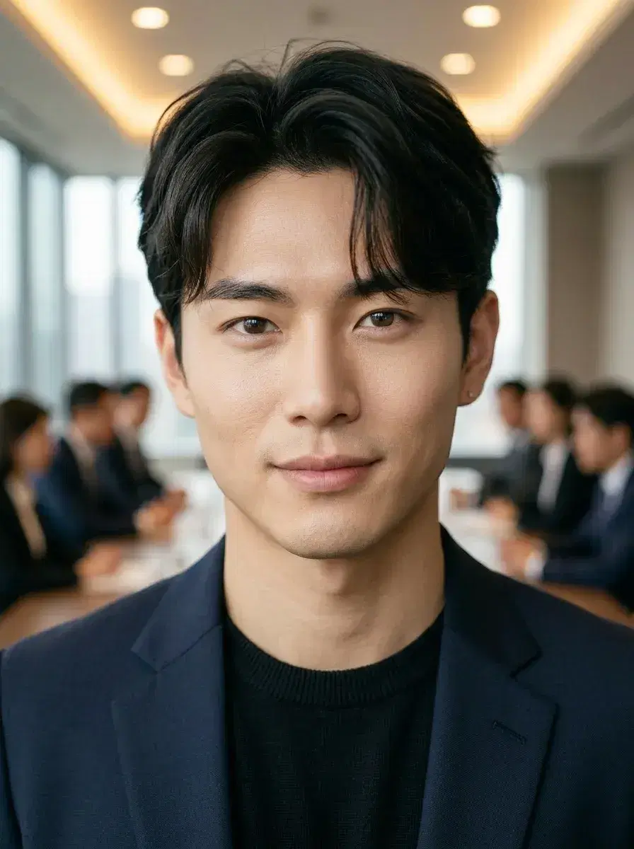 AI AI Startup Headshots — Look Founder-Ready — AI startup headshot in boardroom with bokeh background