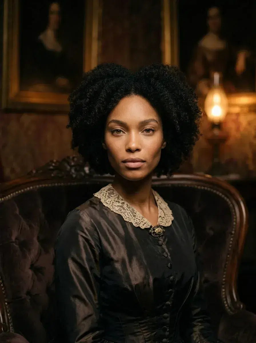 AI AI Victorian Portraits — Timeless Elegance — Waist-up AI Victorian portrait in a gentleman's study with brass telescope