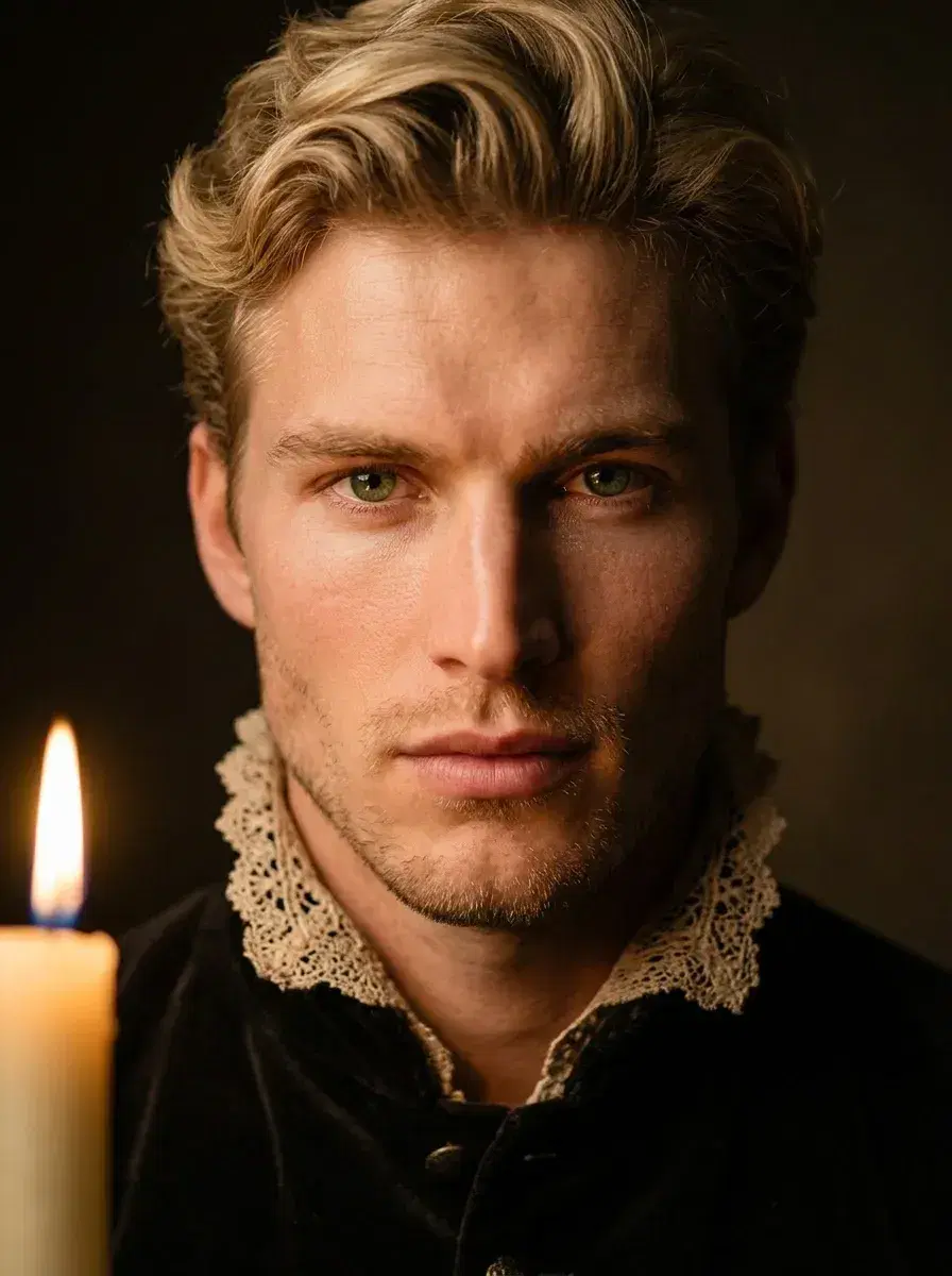 AI AI Victorian Portraits — Timeless Elegance — Chest-up AI Victorian portrait in a stately manor hallway